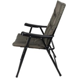 KRZESŁO OGRODOWE SKŁADANE 59X66X45/90CM Z PODUSZKĄ SZARE