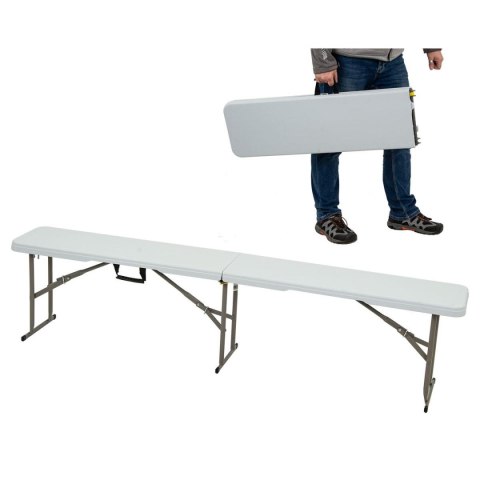 ŁAWKA CATERINGOWA SKŁADANA 183X28X43CM BIAŁA ŁAWKA CATERINGOWA SKŁADANA 183X28X43CM BIAŁA