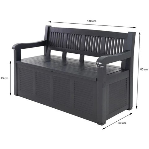 ŁAWKA SKRZYNIA OGRODOWA 2W1 130x60x85CM ŁAWKA SKRZYNIA OGRODOWA 2W1 130x60x85CM