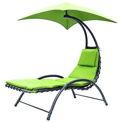LEŻAK FOTEL Z PARASOLEM BERGAMO 200x125x180CM LIMONKA LEŻAK FOTEL Z PARASOLEM BERGAMO 200x125x180CM LIMONKA
