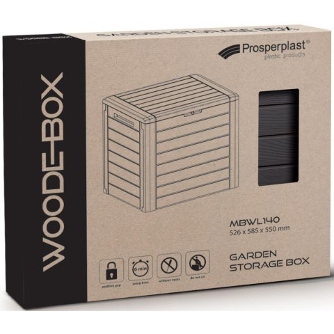 SKRZYNIA OGRODOWA 190L BRĄZ WOODEBOX SKRZYNIA OGRODOWA 190L BRĄZ WOODEBOX