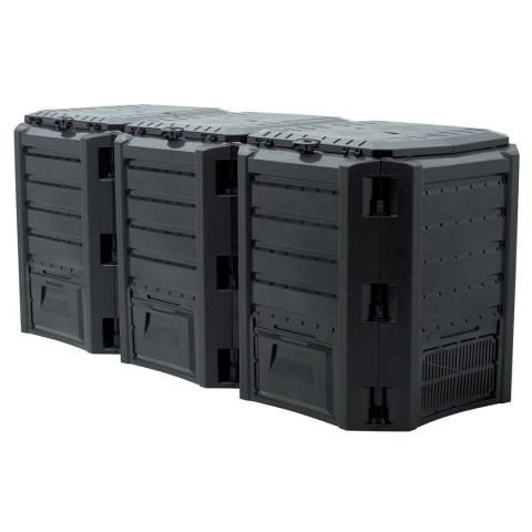 KOMPOSTOWNIK OGRODOWY EKOBAT SEGMENTOWY MODULE COMPOGREEN 1200L - CZARNY KOMPOSTOWNIK OGRODOWY EKOBAT SEGMENTOWY MODULE COMPOGREEN 1200L - CZARNY