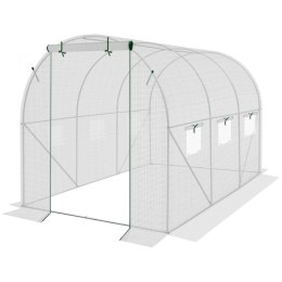 SZKLARNIA TUNEL OGRODOWY 200X300X200CM PE KONTRUKCJA STAL BIAŁA
