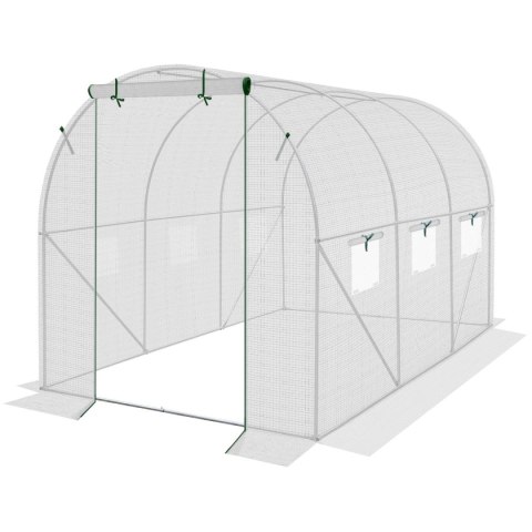 SZKLARNIA TUNEL OGRODOWY 200X300X200CM PE KONTRUKCJA STAL BIAŁA SZKLARNIA TUNEL OGRODOWY 200X300X200CM PE KONTRUKCJA STAL BIAŁA