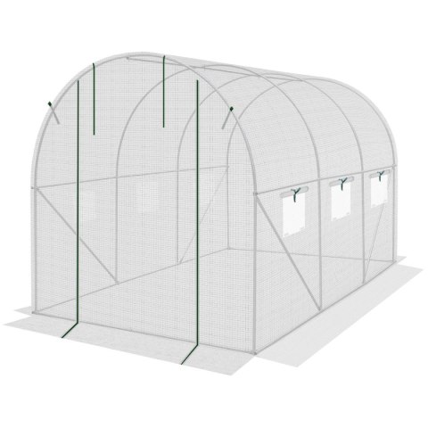 SZKLARNIA TUNEL OGRODOWY 200X300X200CM PE KONTRUKCJA STAL BIAŁA SZKLARNIA TUNEL OGRODOWY 200X300X200CM PE KONTRUKCJA STAL BIAŁA