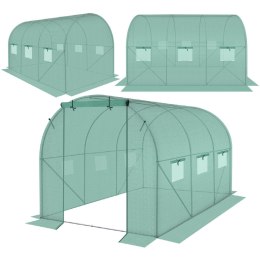 Szklarnia tunel ogrodowy 200x300x200 cm PE stalowa zielona 6m²