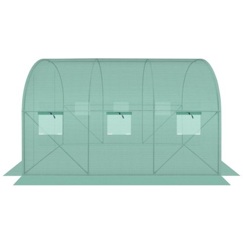 Szklarnia tunel ogrodowy 200x300x200 cm PE stalowa zielona 6m² Szklarnia tunel ogrodowy 200x300x200 cm PE stalowa zielona 6m²