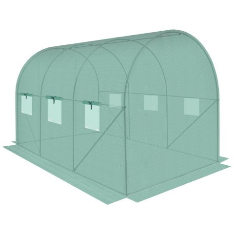 Szklarnia tunel ogrodowy 200x300x200 cm PE stalowa zielona 6m² Szklarnia tunel ogrodowy 200x300x200 cm PE stalowa zielona 6m²