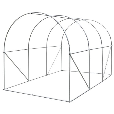 Szklarnia tunel ogrodowy 200x300x200 cm PE stalowa zielona 6m² Szklarnia tunel ogrodowy 200x300x200 cm PE stalowa zielona 6m²
