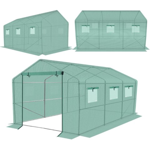 SZKLARNIA TUNEL OGRODOWY 200x350x200CM PE KONSTRUKCJA STAL ZIELONA SZKLARNIA TUNEL OGRODOWY 200x350x200CM PE KONSTRUKCJA STAL ZIELONA