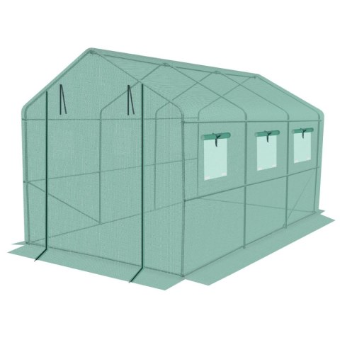 SZKLARNIA TUNEL OGRODOWY 200x350x200CM PE KONSTRUKCJA STAL ZIELONA SZKLARNIA TUNEL OGRODOWY 200x350x200CM PE KONSTRUKCJA STAL ZIELONA
