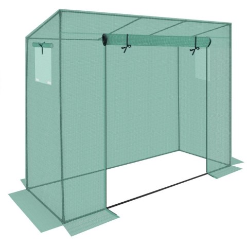 SZKLARNIA DO POMIDORÓW OGÓRKÓW 200x77x168-150CM PE ZIELONA SZKLARNIA DO POMIDORÓW OGÓRKÓW 200x77x168-150CM PE ZIELONA