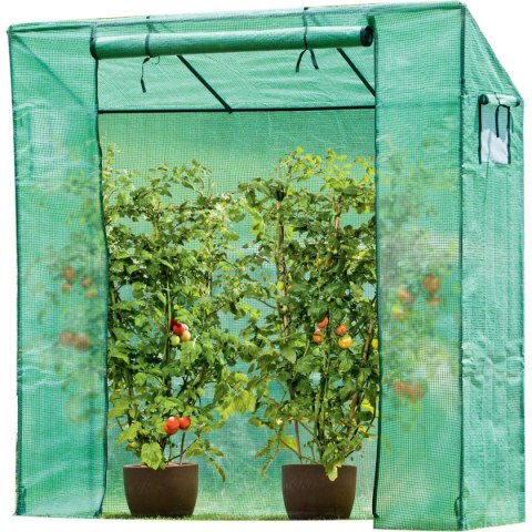 SZKLARNIA DO POMIDORÓW OGÓRKÓW 200x77x168-150CM PE ZIELONA SZKLARNIA DO POMIDORÓW OGÓRKÓW 200x77x168-150CM PE ZIELONA