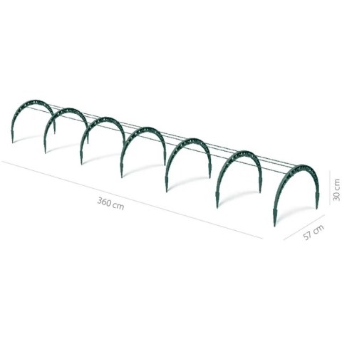 TUNEL FOLIOWY SZKLARNIA FLOO 360CM ZIELONY LEŚNY TUNEL FOLIOWY SZKLARNIA FLOO 360CM ZIELONY LEŚNY