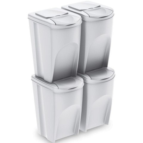 ŚMIETNIK KOSZE NA ŚMIECI 35 L SORTIBOX SET4 SZT. POPIELATY ŚMIETNIK KOSZE NA ŚMIECI 35 L SORTIBOX SET4 SZT. POPIELATY