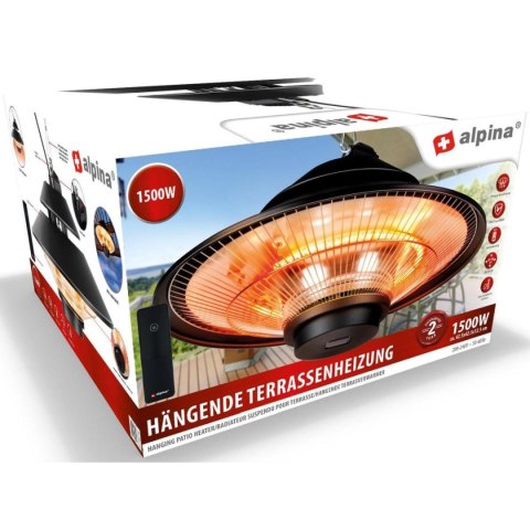 GRZEJNIK OGRODOWY WISZĄCY 1500W Z PILOTEM ALPINA GRZEJNIK OGRODOWY WISZĄCY 1500W Z PILOTEM ALPINA