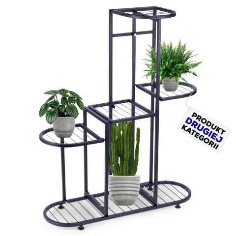 Kwietnik metalowy czarny 5-poziomowy 84,5 cm (II KATEGORIA) Kwietnik metalowy czarny 5-poziomowy 84,5 cm (II KATEGORIA)