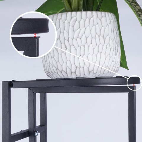 Kwietnik metalowy czarny 5-poziomowy 84,5 cm (II KATEGORIA) Kwietnik metalowy czarny 5-poziomowy 84,5 cm (II KATEGORIA)