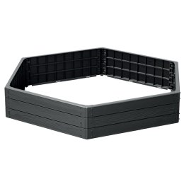 GRZĄDKA RABATKA OGRODOWA OBRZEŻE BASE WOOD ANTRACYT