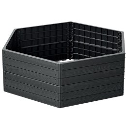GRZĄDKA RABATKA OGRODOWA OBRZEŻE BASE WOOD ANTRACYT