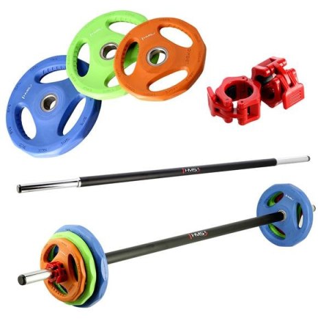 ZESTAW TRAINING PUMP SBP22 SZTANGA 10 x 20 KG (200 KG) + STOJAK STR40 HMS ZESTAW TRAINING PUMP SBP22 SZTANGA 10 x 20 KG (200 KG) + STOJAK STR40 HMS