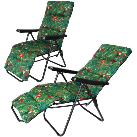 FOTEL OGRODOWY Z PODNÓŻKIEM 57x83x106CM FLOWER FOTEL OGRODOWY Z PODNÓŻKIEM 57x83x106CM FLOWER