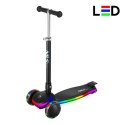 HLB1306 Hulajnoga dziecięca LED trójkołowa regulowana NILS FUN czarna