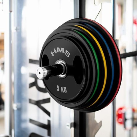 TOG15 talerze olimpijskie gumowane 2 x 15 kg HMS czarno-żółte siłownia TOG15 talerze olimpijskie gumowane 2 x 15 kg HMS czarno-żółte siłownia