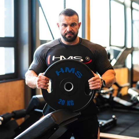 TOG20 talerze olimpijskie gumowane 2 x 20 kg HMS czarno-niebieskie siłownia TOG20 talerze olimpijskie gumowane 2 x 20 kg HMS czarno-niebieskie siłownia