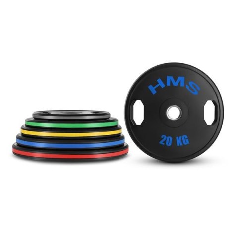 TOG20 talerze olimpijskie gumowane 2 x 20 kg HMS czarno-niebieskie siłownia TOG20 talerze olimpijskie gumowane 2 x 20 kg HMS czarno-niebieskie siłownia