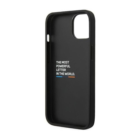 BMW Leather Carbon Blue Line - Etui iPhone 14 (Czarny) BMW Leather Carbon Blue Line - Etui iPhone 14 (Czarny)