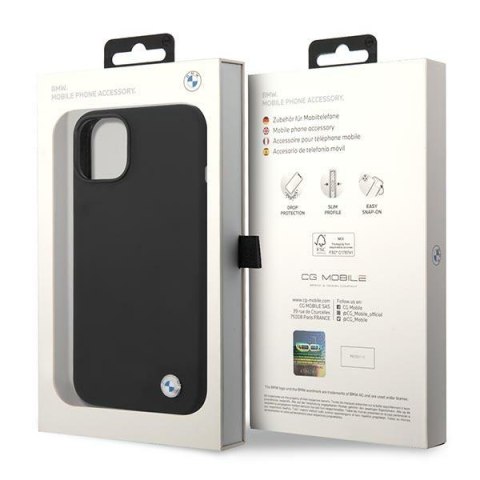 BMW Liquid Silicone Case Metal Logo - Etui iPhone 14 (Czarny) BMW Liquid Silicone Case Metal Logo - Etui iPhone 14 (Czarny)