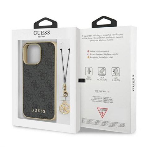 Guess 4G Charms Collection - Etui iPhone 13 Pro Max (szary) Guess 4G Charms Collection - Etui iPhone 13 Pro Max (szary)