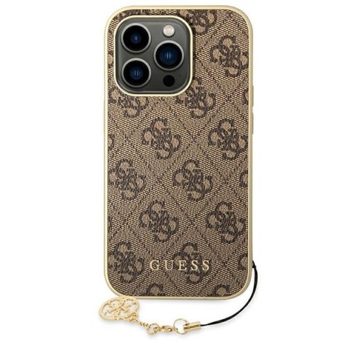 Guess 4G Charms Collection - Etui iPhone 14 Pro (brązowy) Guess 4G Charms Collection - Etui iPhone 14 Pro (brązowy)