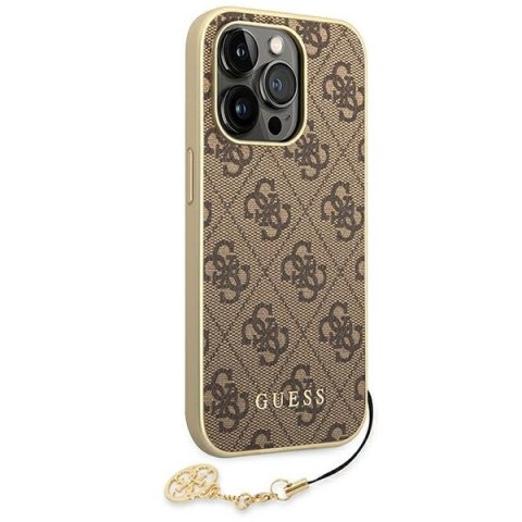 Guess 4G Charms Collection - Etui iPhone 14 Pro (brązowy) Guess 4G Charms Collection - Etui iPhone 14 Pro (brązowy)