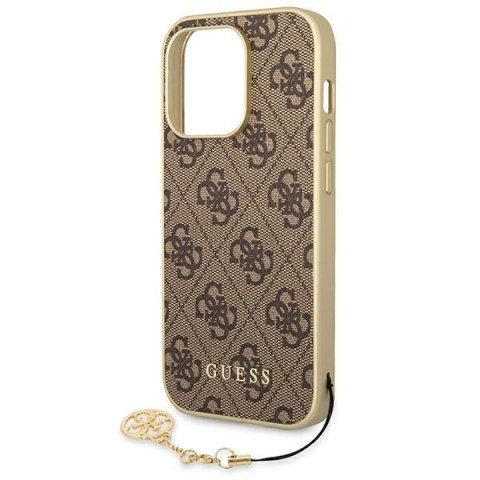 Guess 4G Charms Collection - Etui iPhone 14 Pro (brązowy) Guess 4G Charms Collection - Etui iPhone 14 Pro (brązowy)