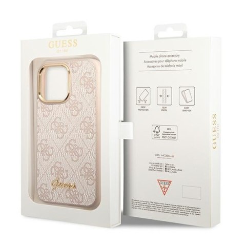 Guess 4G Metal Camera Outline Case - Etui iPhone 14 Pro (Różowy) Guess 4G Metal Camera Outline Case - Etui iPhone 14 Pro (Różowy)