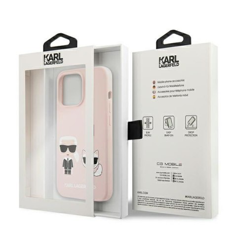 Karl Lagerfeld Slilicone Karl & Choupette Magsafe - Etui iPhone 13 Pro (różowy) Karl Lagerfeld Slilicone Karl & Choupette Magsafe - Etui iPhone 13 Pro (różowy)