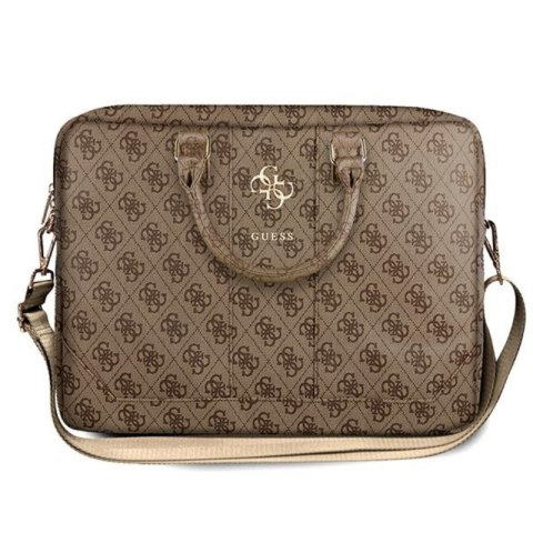 Guess 4G Big Metal Logo Computer Bag - Torba na notebooka 15" / 16" (brązowy) Guess 4G Big Metal Logo Computer Bag - Torba na notebooka 15" / 16" (brązowy)