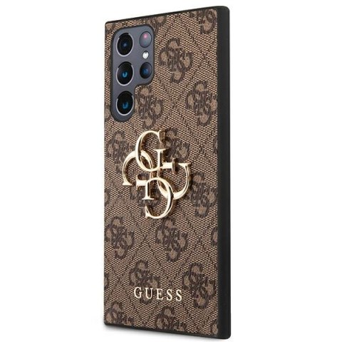 Guess 4G Big Metal Logo - Etui Samsung Galaxy S22 Ultra (brązowy) Guess 4G Big Metal Logo - Etui Samsung Galaxy S22 Ultra (brązowy)
