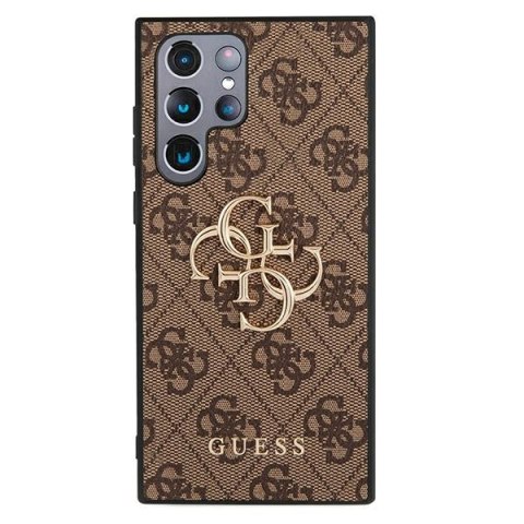 Guess 4G Big Metal Logo - Etui Samsung Galaxy S22 Ultra (brązowy) Guess 4G Big Metal Logo - Etui Samsung Galaxy S22 Ultra (brązowy)