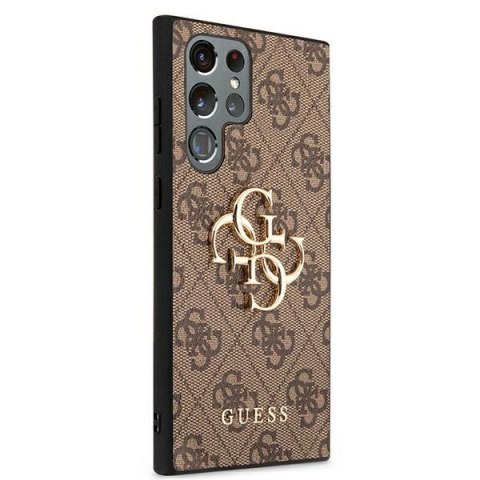 Guess 4G Big Metal Logo - Etui Samsung Galaxy S22 Ultra (brązowy) Guess 4G Big Metal Logo - Etui Samsung Galaxy S22 Ultra (brązowy)