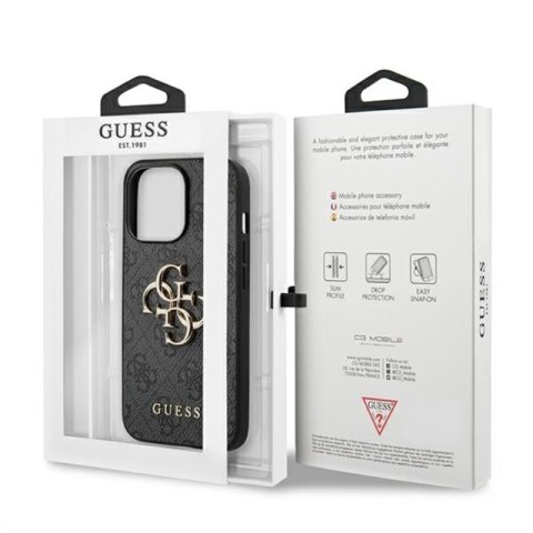 Guess 4G Big Metal Logo - Etui iPhone 13 Pro (szary) Guess 4G Big Metal Logo - Etui iPhone 13 Pro (szary)