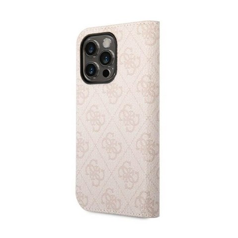 Guess 4G Metal Camera Outline Booktype Case - Etui iPhone 14 Pro Max (rózowy) Guess 4G Metal Camera Outline Booktype Case - Etui iPhone 14 Pro Max (rózowy)
