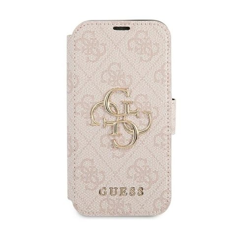 Guess Booktype 4G Big Metal Logo - Etui iPhone 13 Pro (różowy) Guess Booktype 4G Big Metal Logo - Etui iPhone 13 Pro (różowy)
