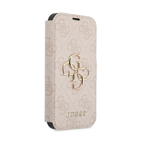 Guess Booktype 4G Big Metal Logo - Etui iPhone 13 Pro (różowy) Guess Booktype 4G Big Metal Logo - Etui iPhone 13 Pro (różowy)
