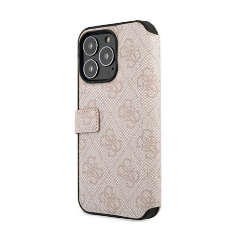 Guess Booktype 4G Big Metal Logo - Etui iPhone 13 Pro (różowy) Guess Booktype 4G Big Metal Logo - Etui iPhone 13 Pro (różowy)