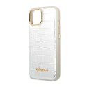 Guess Croco Collection - Etui iPhone 14 Plus (srebrny)