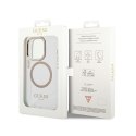Guess Metal Outline Magsafe - Etui iPhone 14 Pro (przezroczysty / złoty)
