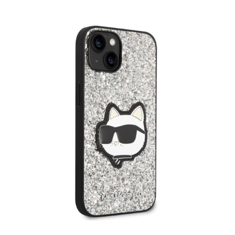 Karl Lagerfeld NFT Glitter Choupette Patch - Etui iPhone 14 (srebrny) Karl Lagerfeld NFT Glitter Choupette Patch - Etui iPhone 14 (srebrny)